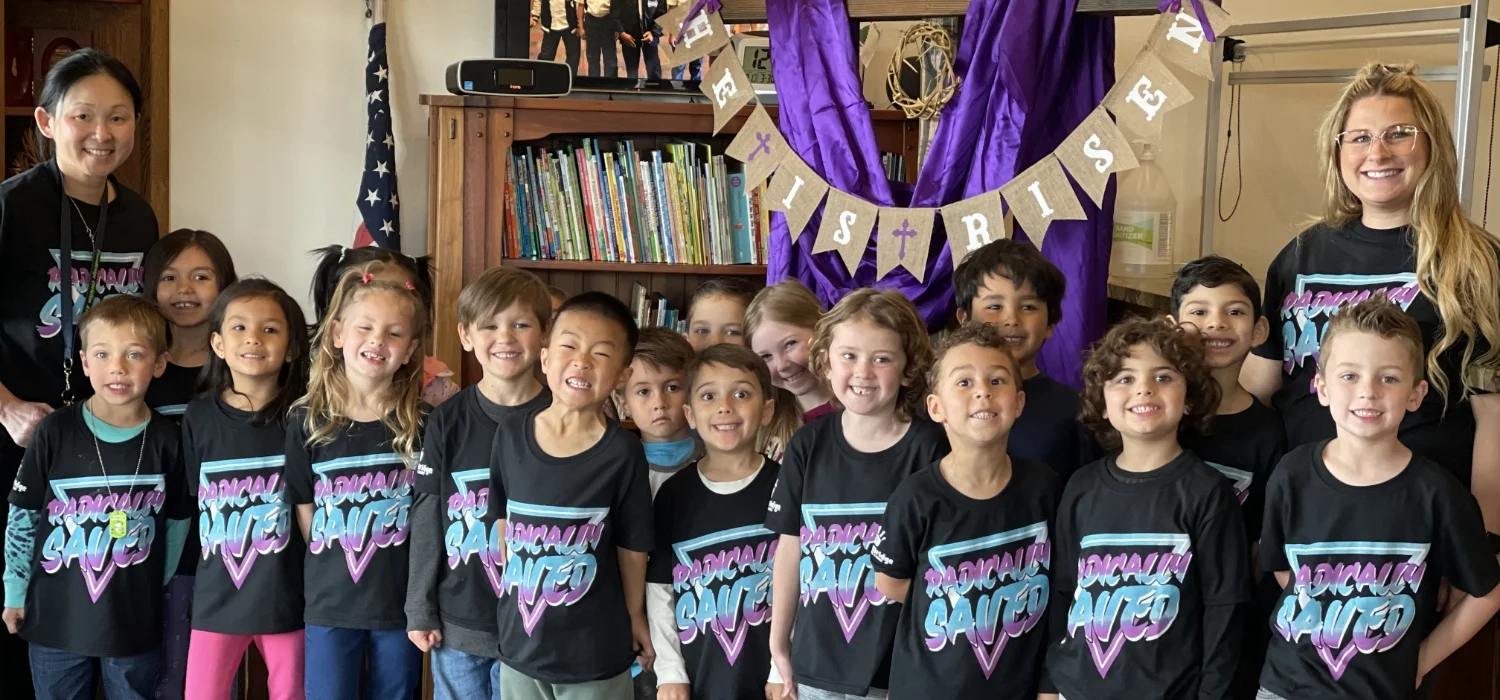 students wearing matching t-shirts